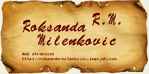 Roksanda Milenković vizit kartica